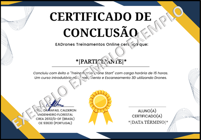Certificado de Conclusão DroneStart